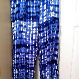 Wide legged cotton drawstring pants
